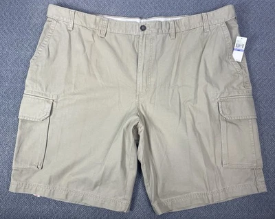 IZOD Big & Tall Men's Size 48 Tan Cargo Shorts w/ Extender Waist fit 49x10.5 NWT - Image 1 of 4