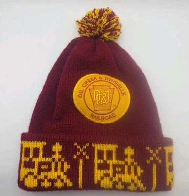 Gorro tejido vintage Oil Creek Titusville Railroad Foto 1 de 4