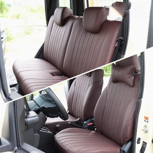 Spandex/PU Car Front and Back Row Seat Cover for Suzuki Jimny 4Door 2023+ Coffee - Picture 1 of 10