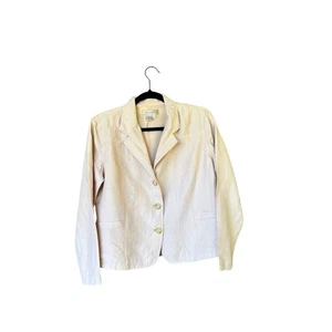 Transitions Peach Beige Women's Blazer Jacket 3 Button – Size L - Picture 1 of 6