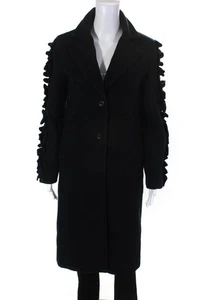 The Fifth Label Womens Narrative Ruffle Coat Navy Blue Size Extra Small 10808387 - Picture 1 of 5
