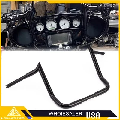 Black 14" Meathook 1.25'' Handlebar For Harley Bagger Electra & Street Glide 86+ - Image 1 of 4