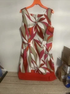 VESTIDO FLORAL ABSTRACTO AB STUDIO ~ Talla 14 - Imagen 1 de 5