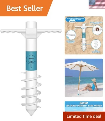 Sombrilla de playa duradera ancla de arena con diseño de 5 espirales para vientos fuertes Foto 1 de 4