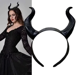 Witch Demon Horns Headpiece Cosplay Animal Antelope Devil Headdress Costume - Picture 1 of 5