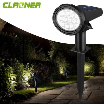 LED Solarleuchte Außen Garten Solarlampe Solar Wegeleuchte Wasserdicht Strahler - Bild 1 von 4