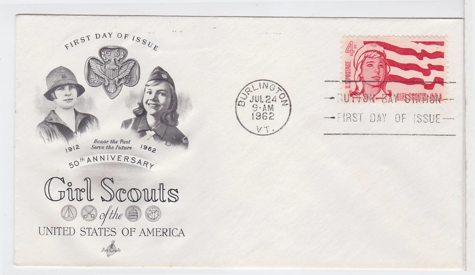 TurtlesTradingPost- Girl Scouts 50th Anniversary 1962 #1199 FDC Artcraft Cachet - Image 1 of 1