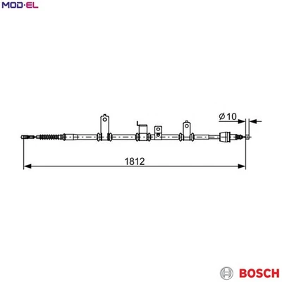 CABLE PULL PARKING BRAKE 1 987 482 615 FOR HYUNDAI SANTA/FE/II/SUV/Van 2.4L 4cyl - Image 1 of 4