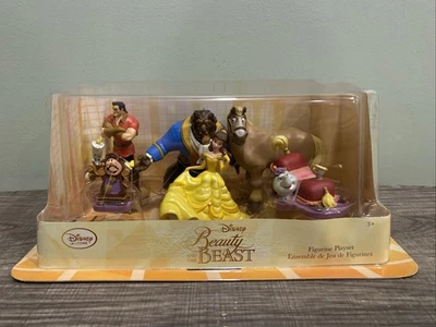 Beauty and the Beast Figure Play Set 6 Piece NEW Disney Store Belle Beast CAKE - Image 1 of 4