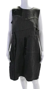 Nuovo Borgo Sleeveless Shift Dress Gray Size US 16  (IT 52) Linen Blend NWT - Bild 1 von 10