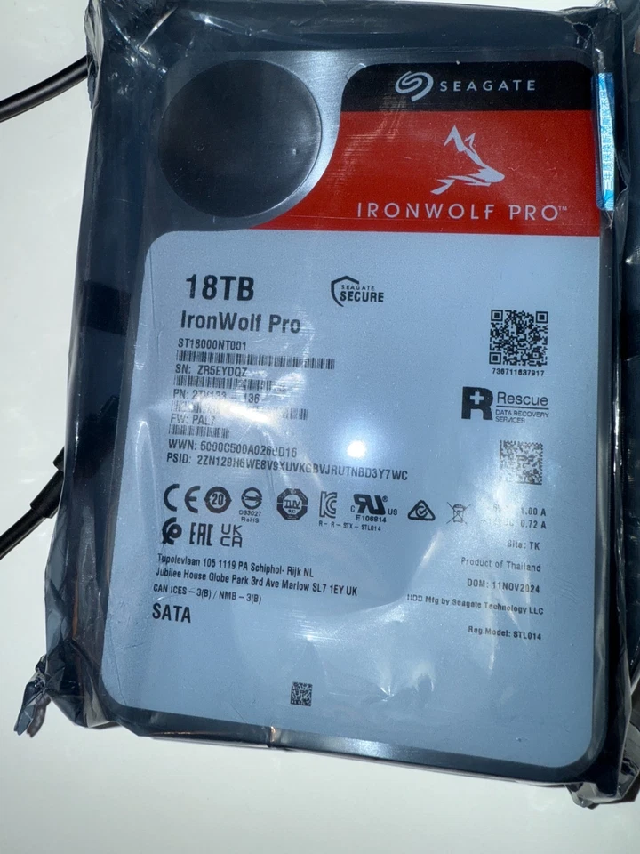 Seagate Ironwolf Pro 3.5" 18TB Sata Hard Disk Drive Internal HDD - image 1 of 1