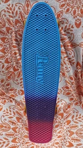 Skateboard Penny Australia Nickel Board 27" rose bleu violet + roues lumineuses - Photo 1/8
