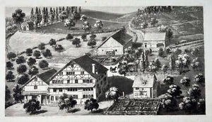 1826 Girenbad, Turbental, Zurich, Switzerland, fine aquatint - Picture 1 of 2