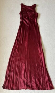 Zum Zum Vintage Woman’s 7/8 Prom Dress Rose Back Cut Out Burgundy - Picture 1 of 8