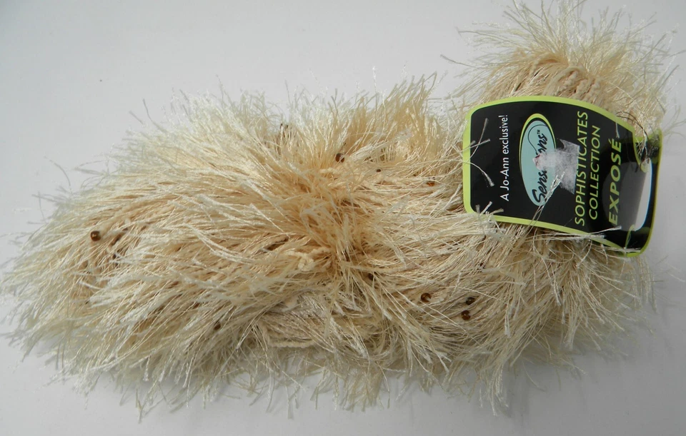 1 Skein Sensations EXPOSE Beige Eyelash Yarn - Image 1 of 1