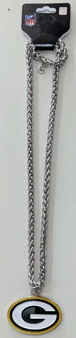 GREEN BAY PACKERS TEAM LOGO STAINLESS STEEL NOVELTY NECKLACE - UNISEX - NFL Cover