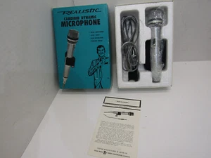 NIB OLD RADIO SHACK REALISTIC DYNAMIC MICROPHONE # 33-992 - Picture 1 of 4
