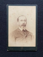 Antique Hartford Connecticut Identified Handsome Man Cabinet Photo Card