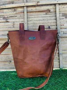14X14 Inch Large Real Quality Leather Shoulder Bag Tote Shopping Special Offer - Picture 1 of 5