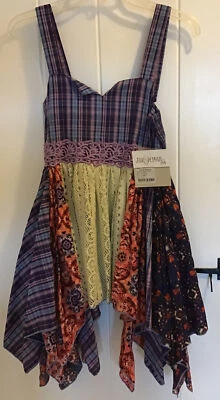Niñas Jak & Peppar Patchwork, Encaje Pañuelo Lados Maggie Túnica Talla 12 Nuevo Con Etiquetas Foto 1 de 4