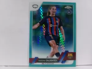 2022-23 Topps Chrome UEFA Women's MARIONA CALDENTEY RC #13 AQUA REFRACTOR - Bild 1 von 2