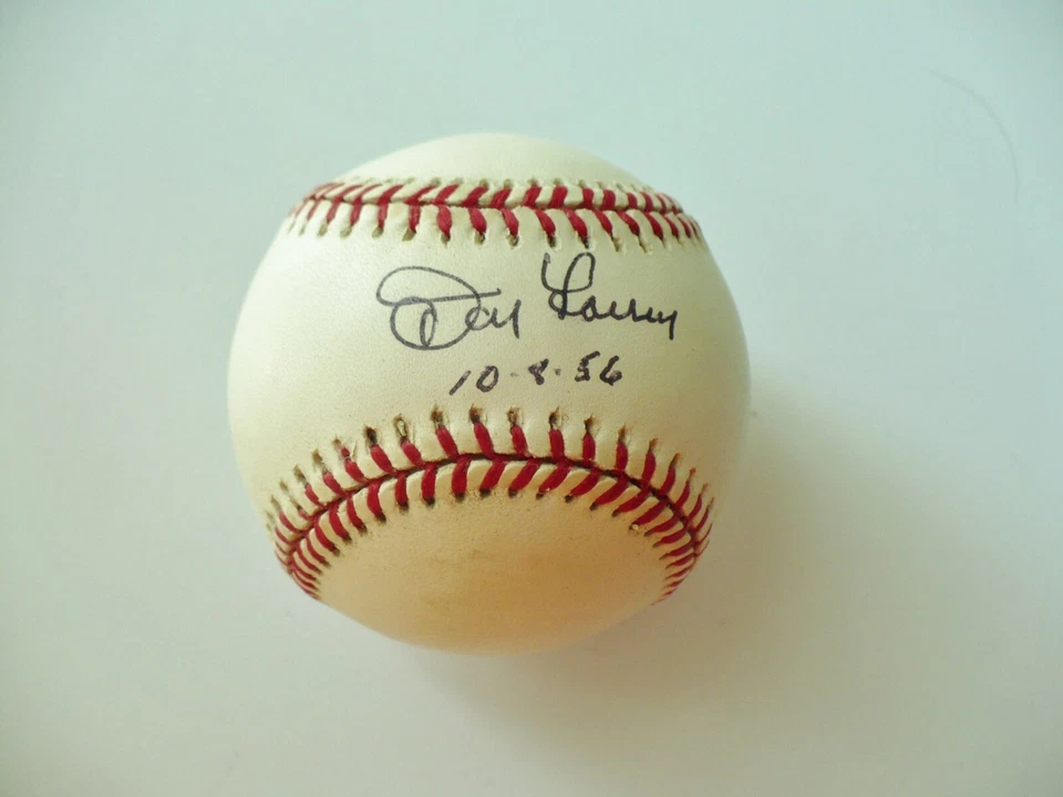 Don Larsen Signed in Person WS PG 10-8-56 Official Major League Baseball  - Image 1 of 4