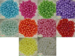 12mm Mixed Color Acrylic Crackle Style Bubblegum Beads Lot 100 pc gumball - Picture 1 of 1