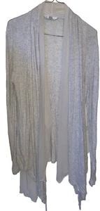 SUÉTER ligero tejido suave CAbi cuello chal bufanda transparente crema/gris brezo - Imagen 1 de 6