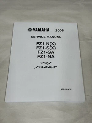 Printed Service Shop Repair Manual 2008 Yamaha FZ1 FZ-1 Fazer FZ1-SA FZ1-NA - Image 1 of 3