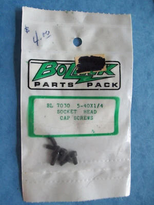 VINTAGE BOLINK 7030 5-40 X 1/4 SOCKET HEAD CAP SCREWS (6) BL 7030 NIP - Image 1 of 2