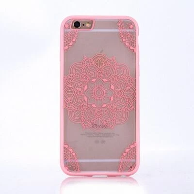 Apple iPhone 7 Plus Custodia Mandala Motiv Punta Indiana Rosa Nuova - Immagine 1 di 3