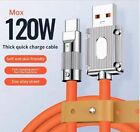 Fast charging cable 120w zinc alloy type C liquid silicone smart phone android