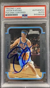 2003-04 JASON KAPONO SIGNED AUTOGRAPHED Bowman Basketball ROOKIE Card RC PSA AUT - Picture 1 of 2