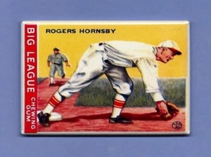 ROGERS HORNSBY BASEBALL CARD *2X3 MAGNET* ALL PRO INFIELDER HALL OF FAME BATTING - Picture 1 of 2
