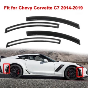 Smoke Lens F & R White LED Side Marker Lights For Chevy Corvette C7 2014-2019 - Picture 1 of 12
