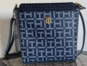 Tommy Hilfiger Handtasche Original Schulter Blau - Bild 1 von 4