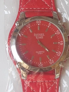 Diesel Time Luxury Red Dail and Strap quartz Womens wrist watch in original wrap - Picture 1 of 3