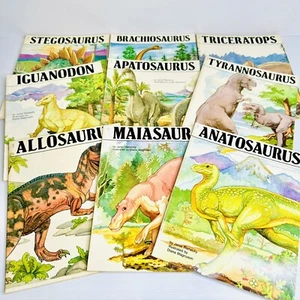 9x Vintage Dinosaur Books by Janet Riehecky Bulk Lot Science Homeschooling - Picture 1 of 9