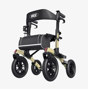 VOCIC Z52 All Terrain Rollator: Outdoor Walker with Seat, 12in Wheels w/Brakes - Picture 1 of 5