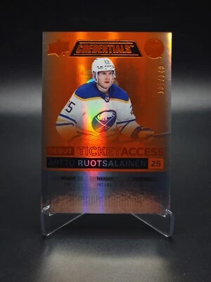 Arttu Ruotsalainen 2021-22 U.D. Credentials Debut Ticket Access Orange RC #/149 - Image 1 of 4