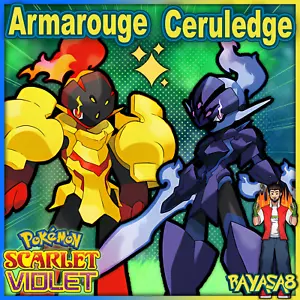 Hogar Armarouge Ceruledge 6IV Brillante No Brillante Pokémon Escarlata y Violeta - Imagen 1 de 10