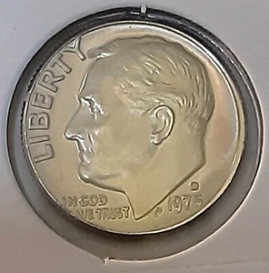 1975 Roosevelt Dime  D - BU - Uncirculated - Picture 1 of 2