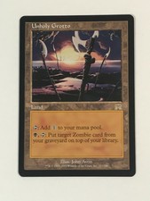 MTG - Unholy Grotto, Onslaught NM/M Rare Land Magic The Gathering