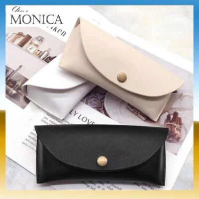 Estuche para gafas de cuero PU - Caja de gafas de lectura de moda accesorios para gafas 1 pieza Foto 1 de 4