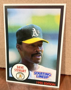 DAVE STEWART 1990 KENNER STARTING LINEUP CARD - OAKLAND ATHLETICS
