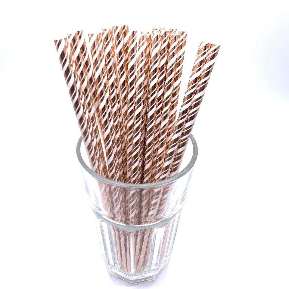 Mesa de fiesta de gallina 25-200 pajitas de papel oro rosa boda cumpleaños baby shower Foto 1 de 1