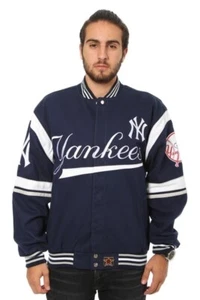 JH Design MLB NY Yankees Twill Baumwolle Bomberjacke - marineblau/weiß - 3XL - Bild 1 von 9