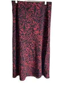 Rachel Zoe Red And Black midi skirt Size 8/ Pre Owned - Picture 1 of 7