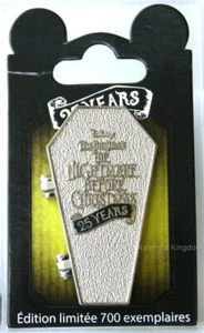 DISNEYLAND PARIS DLP NIGHTMARE BEFORE CHRISTMAS 25 YEARS COFFIN JACK PIN - Picture 1 of 1