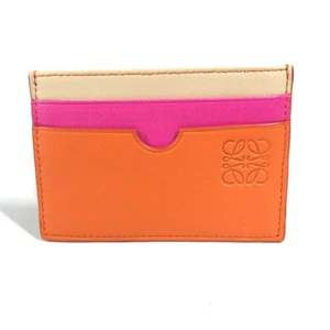 LOEWE Tricolor color Anagram logo Business Card Holder Pass Case Card Case - Picture 1 of 12